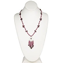 Load image into Gallery viewer, Garnet Tassel Necklace - minadjewelry
