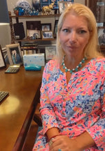 Load image into Gallery viewer, Turquoise Agate and white agate statement necklace