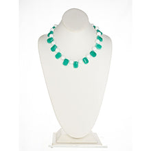 Load image into Gallery viewer, Turquoise Agate and white agate statement necklace