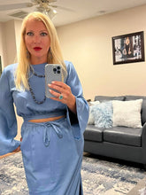 Load image into Gallery viewer, Iolite and pearl Long Necklace - minadjewelry