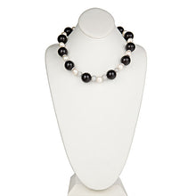 Load image into Gallery viewer, Onyx & Pearl Statement Necklace - minadjewelry