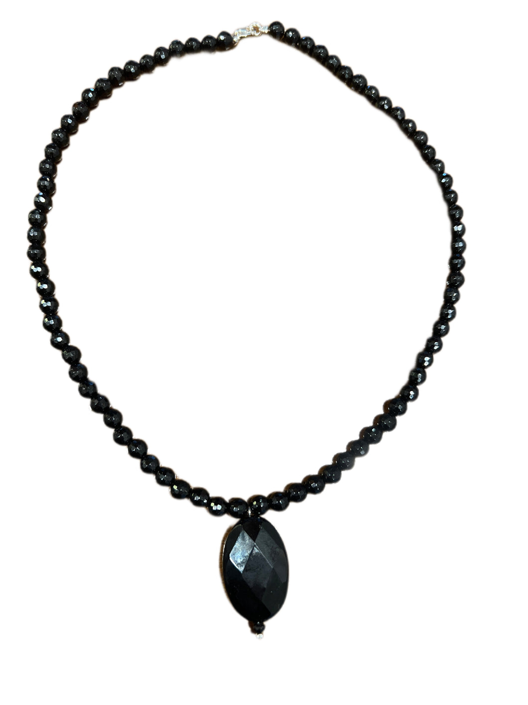 Onyx faceted pendant Necklace