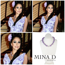 Load image into Gallery viewer, Single Strand Large Round Amethyst Necklace - minadjewelry