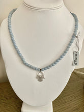 Load image into Gallery viewer, Angelite Hamsa Pendant Necklace