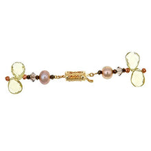 Load image into Gallery viewer, Smoky Quartz, Lemon Quartz Champagne Pearl Pendant Necklace - minadjewelry
