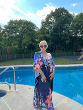 Load image into Gallery viewer, Blue Rectangular Agate Necklace with Toggle Clasp - minadjewelry