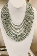 Load image into Gallery viewer, Green Amethyst Multi Row Statement Necklace