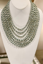 Load image into Gallery viewer, Green Amethyst Multi Row Statement Necklace - minadjewelry