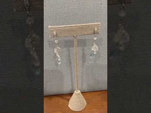 Load and play video in Gallery viewer, Blue & White Topaz Briolle Cluster Earrings