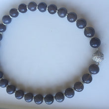 Load image into Gallery viewer, Grey Chalcedony Single Strand Necklace - minadjewelry