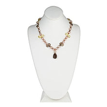 Load image into Gallery viewer, Smoky Quartz, Lemon Quartz Champagne Pearl Pendant Necklace - minadjewelry