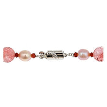 Load image into Gallery viewer, Pink Pearl Cherry Quartz Pendant Necklace - minadjewelry