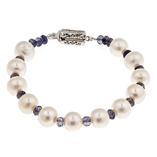 Pearl & liolite Bracelet - minadjewelry