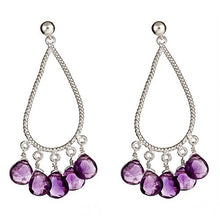 Load image into Gallery viewer, Amethyst Briolle Chandelier Earrings - minadjewelry