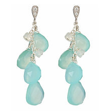 Load image into Gallery viewer, Chalcedony Briole Cluster Earrings - minadjewelry