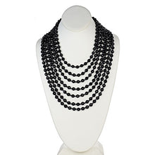 Load image into Gallery viewer, Seven Row Onyx Statement Necklace - minadjewelry