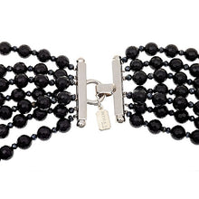 Load image into Gallery viewer, Seven Row Onyx Statement Necklace - minadjewelry