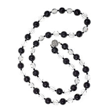 Load image into Gallery viewer, Onyx & Clear Quartz Necklace - minadjewelry