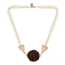 Load image into Gallery viewer, Druzy Trio Necklace with Vermeil Chain - minadjewelry