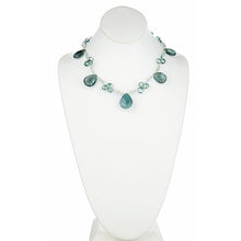 Load image into Gallery viewer, Moss Green Aquamarine & Green Amethyst Single Strand Statement Necklace - minadjewelry