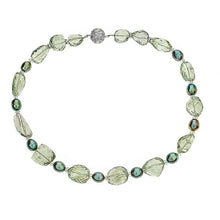 Load image into Gallery viewer, Green Amethyst and Green Pearl Necklace - minadjewelry