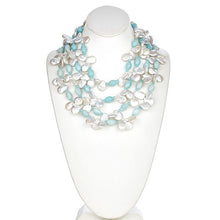 Load image into Gallery viewer, Keshi And Amazonite Statement Necklace