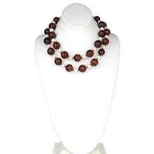 Load image into Gallery viewer, Red Tiger Eye, White Pearl and Garnet Necklace- minadjewelry