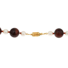 Load image into Gallery viewer, Red Tiger Eye, White Pearl and Garnet - minadjewelry