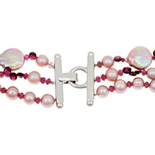 Load image into Gallery viewer, Coin Pearl & Briolle Garnet Necklace - minadjewelry