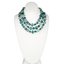 Load image into Gallery viewer, Green, Blue Barouque Pearl & Green Fluorite - minadjewelry