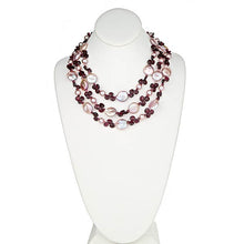 Load image into Gallery viewer, Coin Pearl &amp; Briolle Garnet Necklace - minadjewelry
