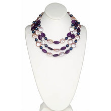Load image into Gallery viewer, Amethyst and Authentic Pearl Necklace