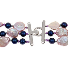 Load image into Gallery viewer, Amethyst & Iredescent Pearl necklace - minadjewelry