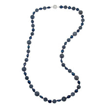 Load image into Gallery viewer, Blue Sponge Coral & Barouque Pearls with a CZ Pave clasp - minadjewelry