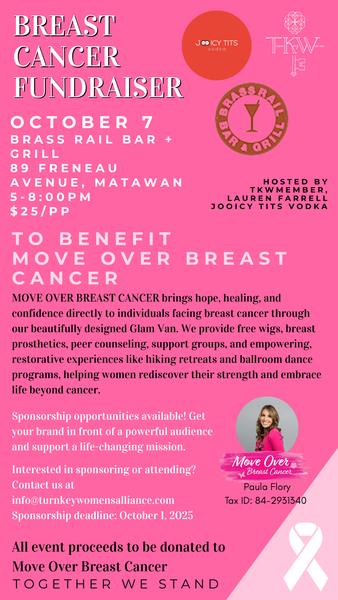Join us October 7th for 2nd Annual Move Over Breast Cancer Event by Turnkey Women