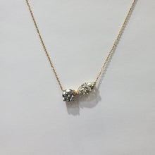 Load image into Gallery viewer, Diamond Two Stone Necklace
