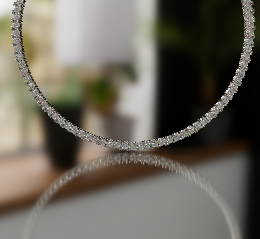 Classic Diamond Tennis Necklace