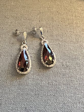Load image into Gallery viewer, Ruby Quartz and White Quartz Long Dangling Earrings - minadjewelry
