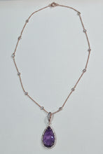 Load image into Gallery viewer, Rose Quartz or Amethyst Pendant Necklace - minadjewelry
