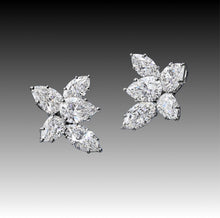 Load image into Gallery viewer, Classic Diamond Cluster Earrings
