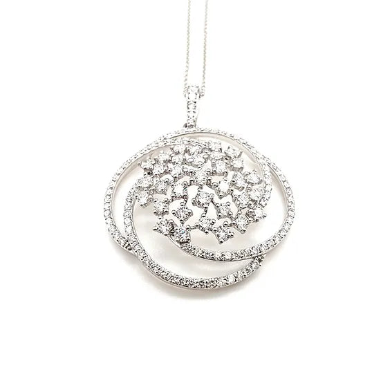 Cluster diamond pendant necklace by mina d fine jewelry