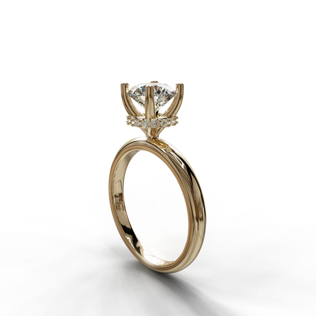 CrownHead diamond EngagementRing