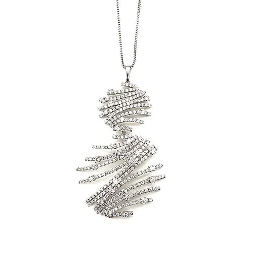 Dangling abstract diamond pendant