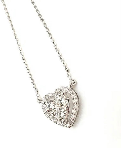 Diamond pendant heart shape