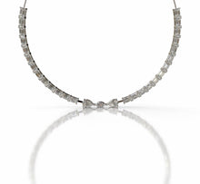 Load image into Gallery viewer, Diamond Tennis Necklace with Emerald Cut Diamond and Marquise Center
