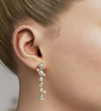 Load image into Gallery viewer, Fancy shapes and round Drop Diamond Dangle Earrings
