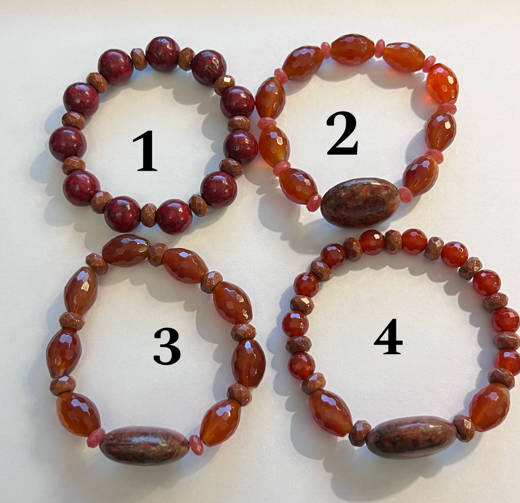 Brown Turquoise Stretch Bracelet