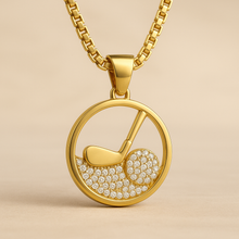 Load image into Gallery viewer, Diamond Golf Pendant Necklace
