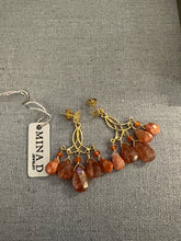 Load image into Gallery viewer, Sunstone Vermeil Chandelier Earrings
