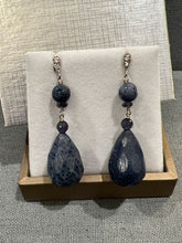 Load image into Gallery viewer, Blue Sponge Coral Briolle Earrings
